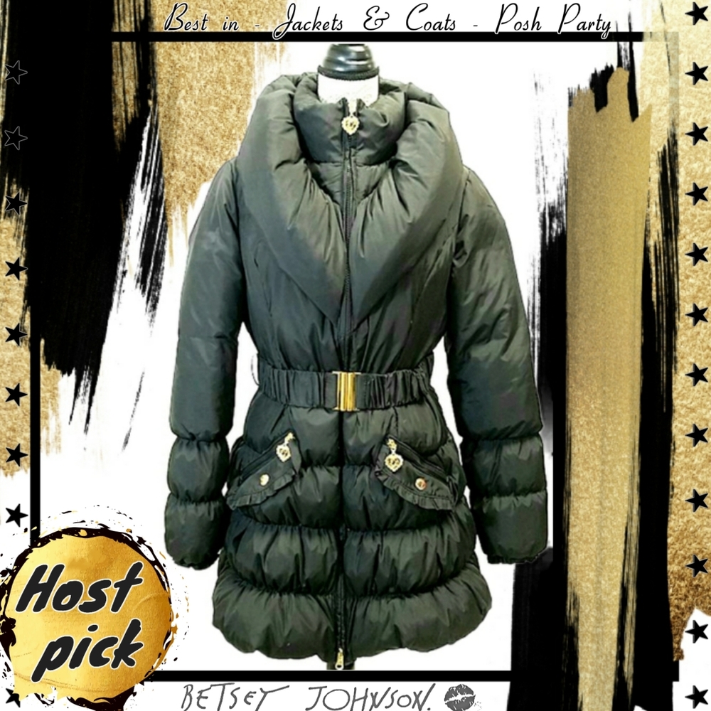 Betsey Johnson · Down Feather Puffer Parka · sz: L